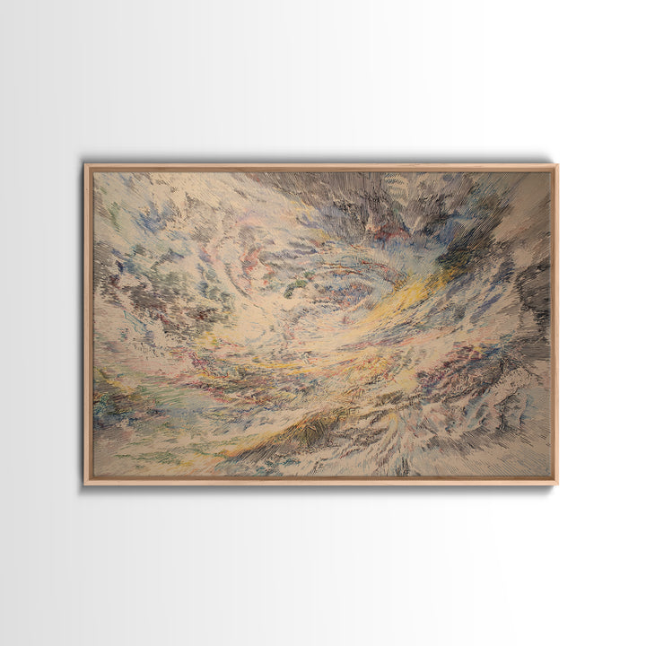 Swirling Abstract Sky And Mountain Canvas Print, Dreamy Wall Art, Contemporary Canvas, Textured Art Print Home Decor Gift