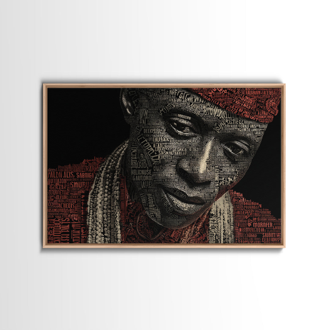 Intense African Woman Headwrap Wall Art, Black Woman Art, African Portrait, Melanin Artwork, Afrocentric Decor Gift For Her