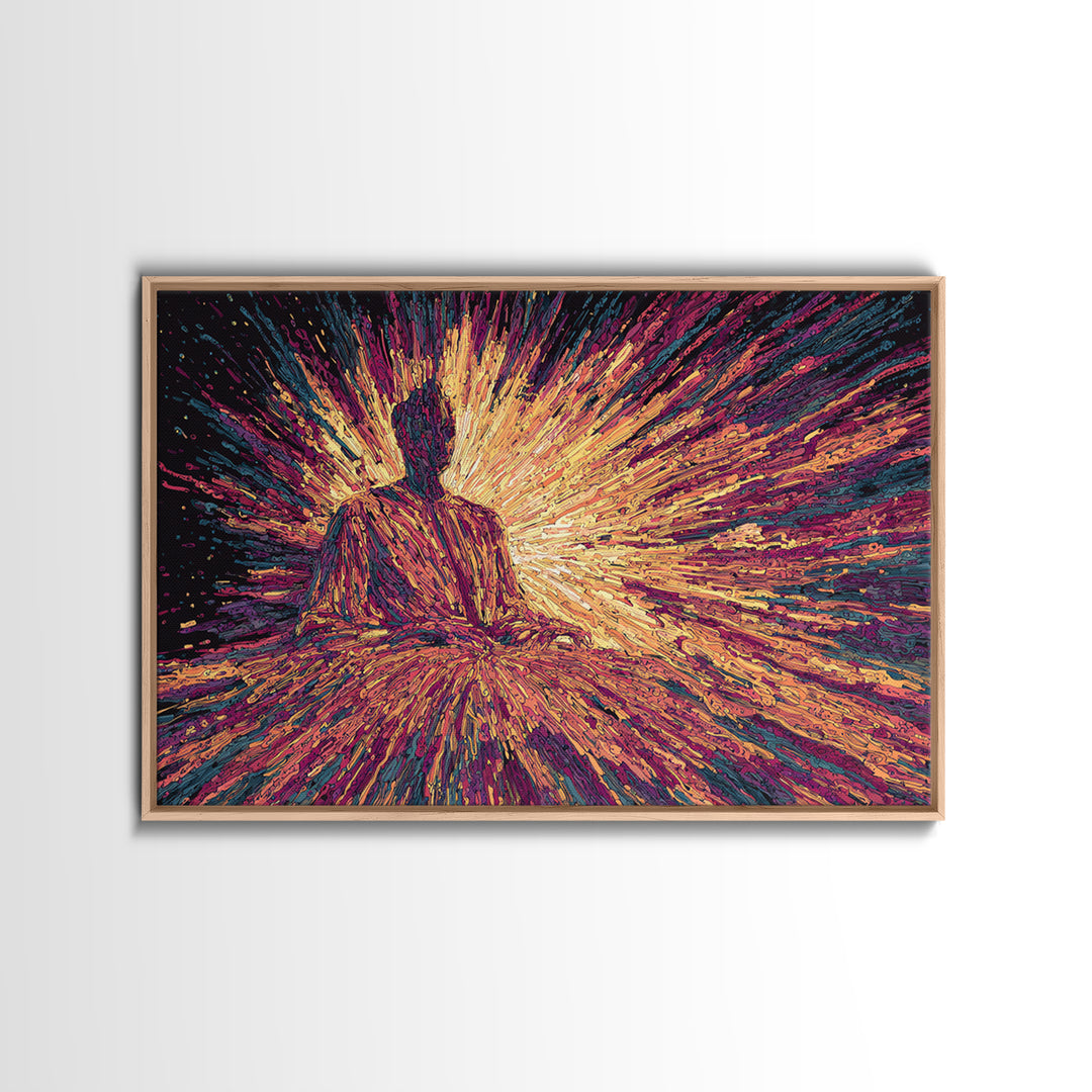 Radiant Seated Nude African Woman Wall Art, Afrocentric Feminine Canvas Decor, Empowered Black Beauty Portrait Print Gift