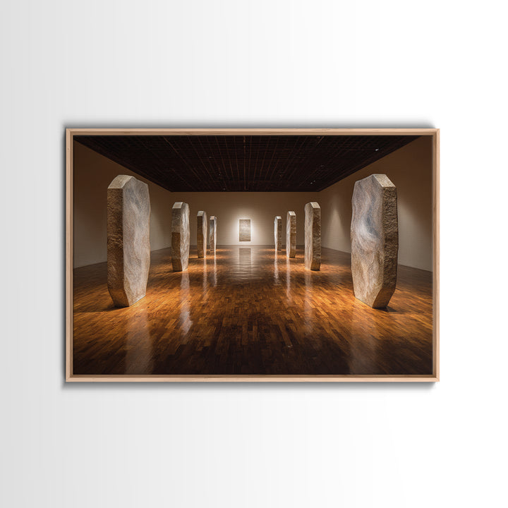 Minimalist Stone Monolith Gallery Wall Art, Contemporary Sculpture, Earth Tone Wall Decor, Modern Museum Home Decor Gift