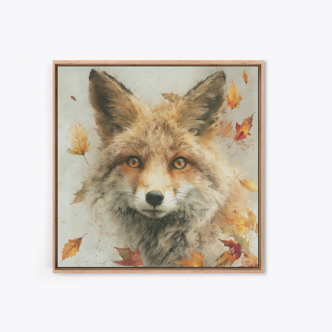 Dignified Fox Portrait Framed Canvas Print, Animal Art, Safari Nursery Decor, Living Room Decor, Fine Art, Creature, ANI-1x1-1