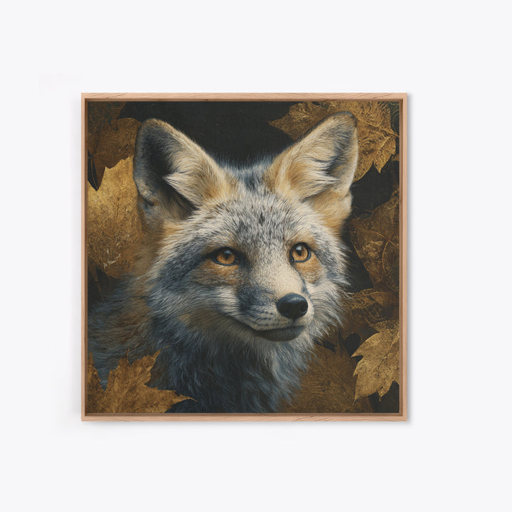 Dignified Fox Portrait Canvas Print, Animal Art, Modern Decor, Living Room Decor, Oil Painting, Creature, Home Decor, ANI-1x1-49