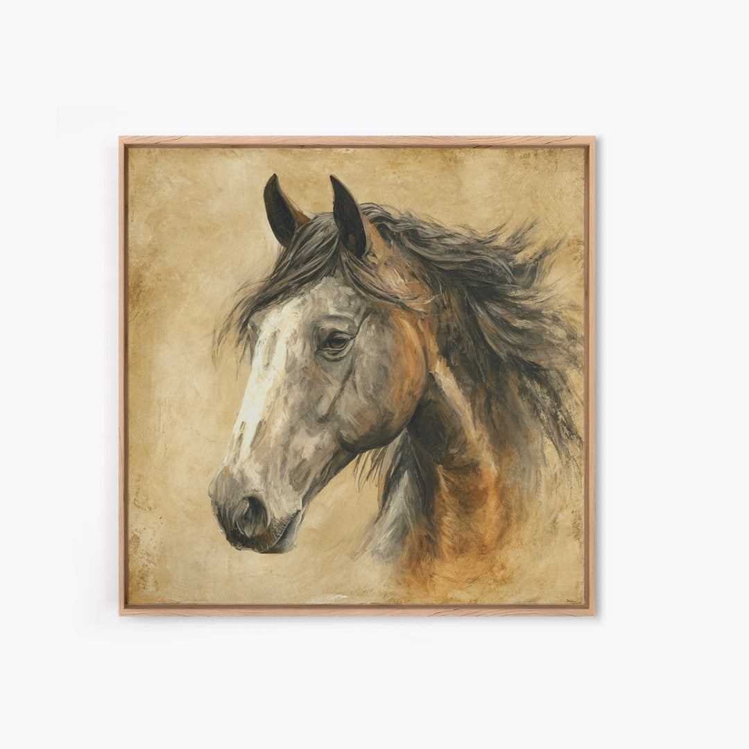 Majestic Horse Head Canvas Print, Animal Art, Modern Decor, Living Room Decor, Fine Art, Creature, Home Decor, Wall Decor, ANI-1x1-75
