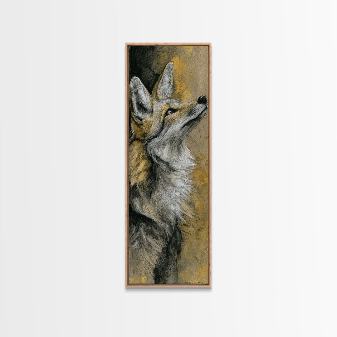 Dog Portrait with Painterly Collar and Loyal Canvas Print, Animal Art, Modern Wall Art, Living Room Decor, Fine Art, Creature, ANI-1x3-1