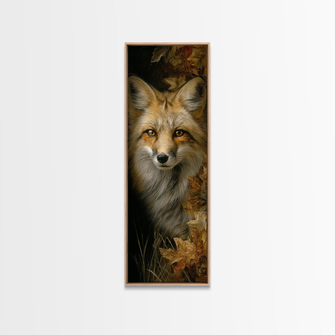 Dignified Fox Portrait Canvas Print, Animal Art, Statement Artwork, Living Room Decor, Fine Art, Creature, Wall Decor, ANI-1x3-37