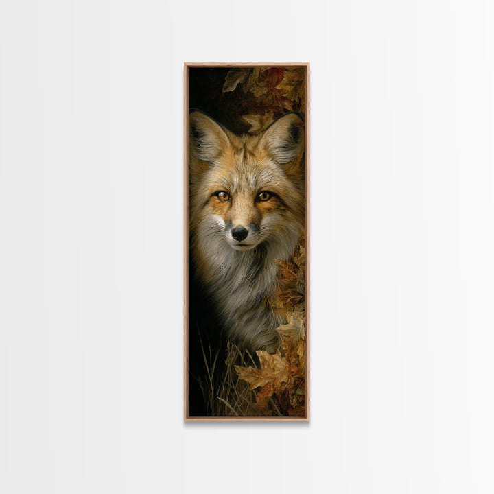 Dignified Fox Portrait Canvas Print, Animal Art, Statement Artwork, Living Room Decor, Fine Art, Creature, Wall Decor, ANI-1x3-37