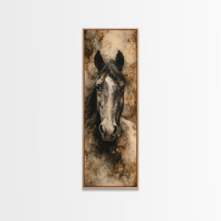 Majestic Horse Head Canvas Print, Animal Art, Digital Art, Living Room Decor, Fine Art, Creature, Farmhouse Decor, Nursery, ANI-1x3-39