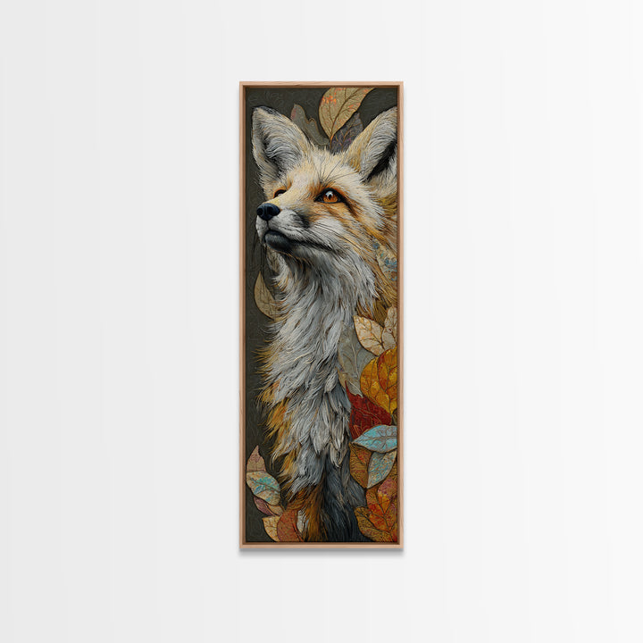 Dignified Fox Portrait Canvas Print, Animal Art, Art, Living Room Decor, Oil Painting, Creature, Original Art, Nursery Wall Art, ANI-1x3-85