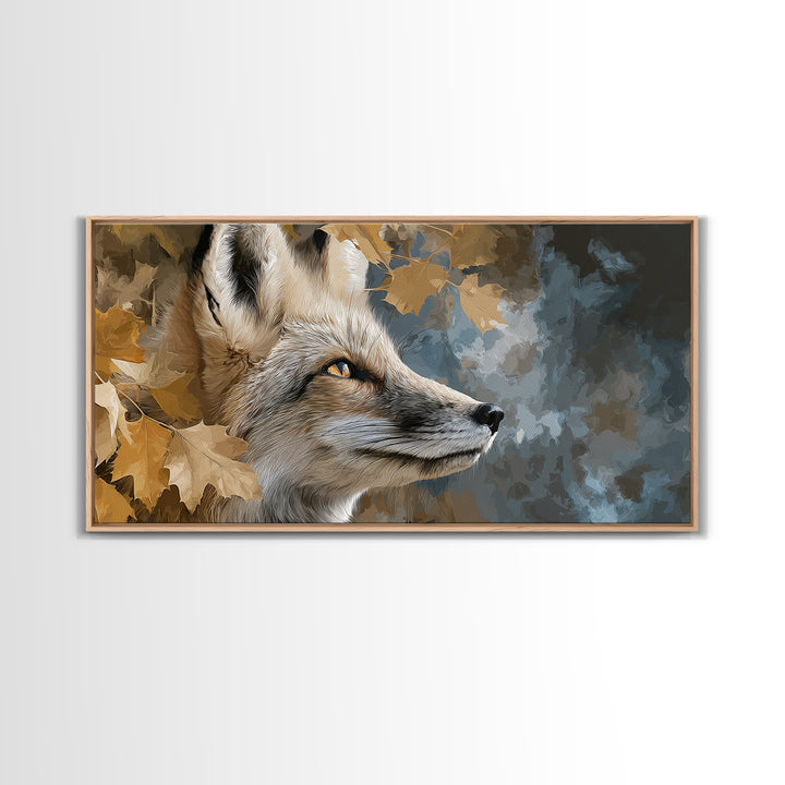 Dignified Fox Portrait Canvas Print, Animal Art, Wall Art, Living Room Decor, Fine Art, Creature, Nursery Decor, Art Deco, ANI-2x1-21