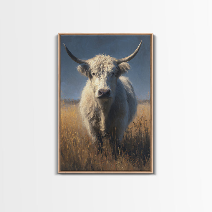 Gentle Cow Portrait Canvas Print, Animal Art, Gallery Decor, Living Room Decor, Fine Art, Creature, Contemporary Art, ANI-2x3-15