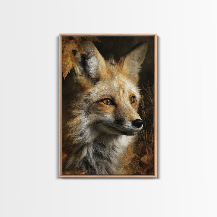 Dignified Fox Portrait Canvas Print, Animal Art, Art Deco, Living Room Decor, Fine Art, Creature, Cat Art, Safari Nursery Decor, ANI-2x3-81