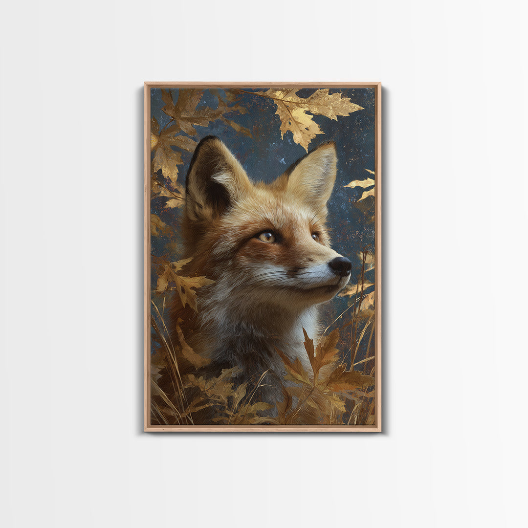 Dignified Fox Portrait Canvas Print, Animal Art, Art, Living Room Decor, Oil Painting, Creature, Original Art, Nursery Wall Art, ANI-2x3-9