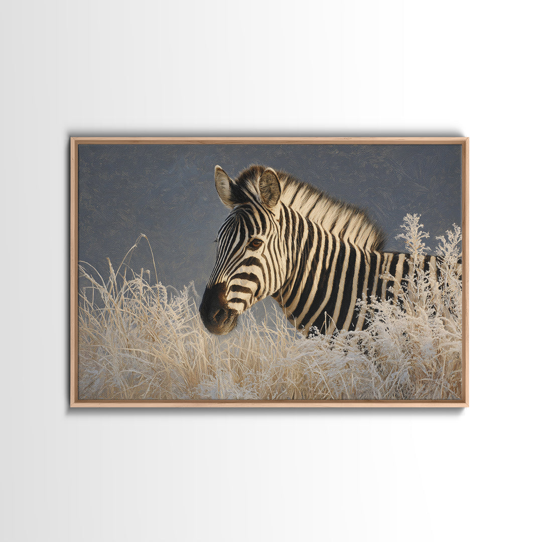 Zebra Portrait with Bold Graphic Stripe Pattern Canvas Print, Animal Art, Printable Art, Living Room Decor, Fine Art, Creature, ANI-3x2-21