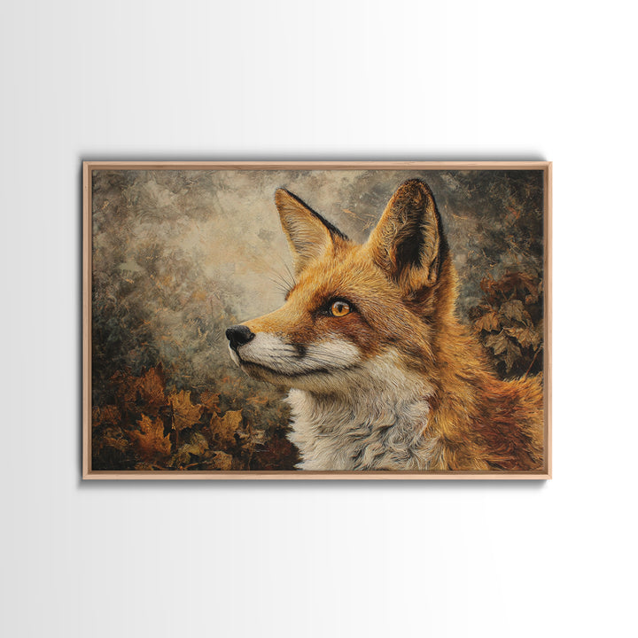Dignified Fox Portrait Canvas Print, Animal Art, Nursery Art, Living Room Decor, Fine Art, Creature, Luxury Decor, Art Print, ANI-3x2-29