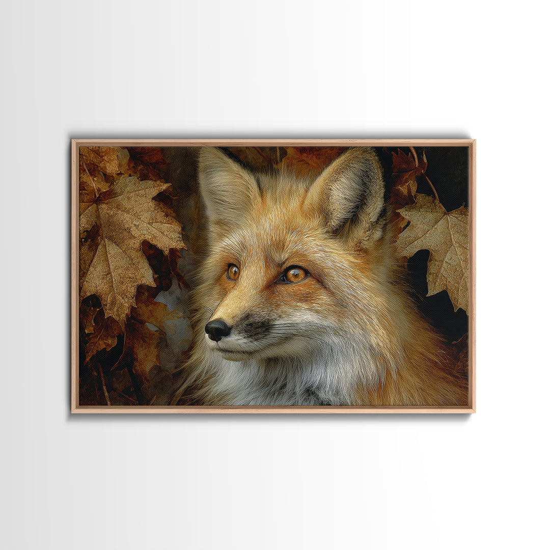 Dignified Fox Portrait Canvas Print, Animal Art, Nursery Art, Living Room Decor, Fine Art, Creature, Luxury Decor, Art Print, ANI-3x2-53