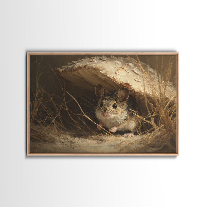 Tiny Field Mouse Canvas Print, Animal Art, Nursery Decor, Living Room Decor, Fine Art, Creature, Nursery Art, Cat Art, ANI-3x2-62
