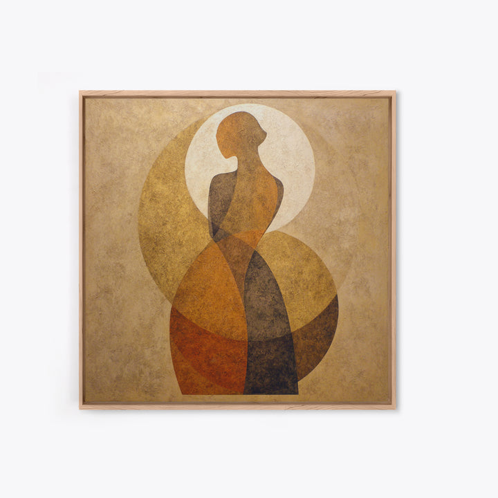 Simple Monochrome Figure Study Framed Canvas Print, Art, Art Print, Living Room Decor, Fine Art, Canvas Wall Art, ART-1x1-12