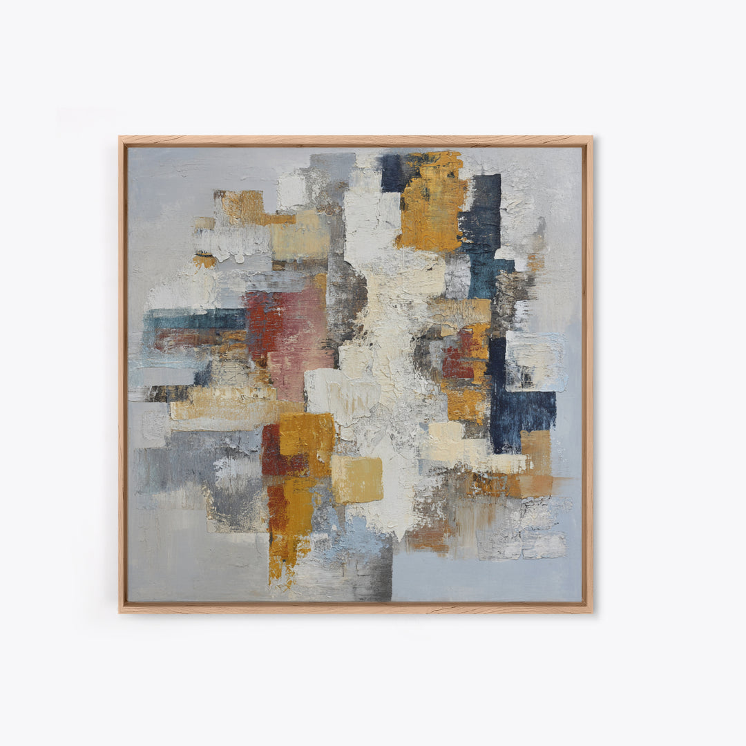 Contemporary Abstract with Layered Pigments and Energetic Canvas Print, Art, Black Art, Living Room Decor, Abstract Art, ART-1x1-26