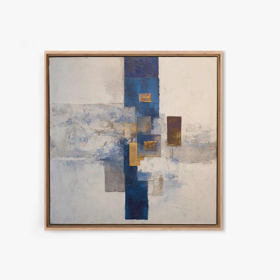 Modern Sculptural Shapes Rendered as Painted Forms Canvas Print, Art, Framed Art, Living Room Decor, Abstract Art, ART-1x1-30