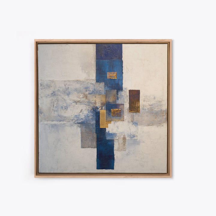 Modern Sculptural Shapes Rendered as Painted Forms Canvas Print, Art, Framed Art, Living Room Decor, Abstract Art, ART-1x1-30