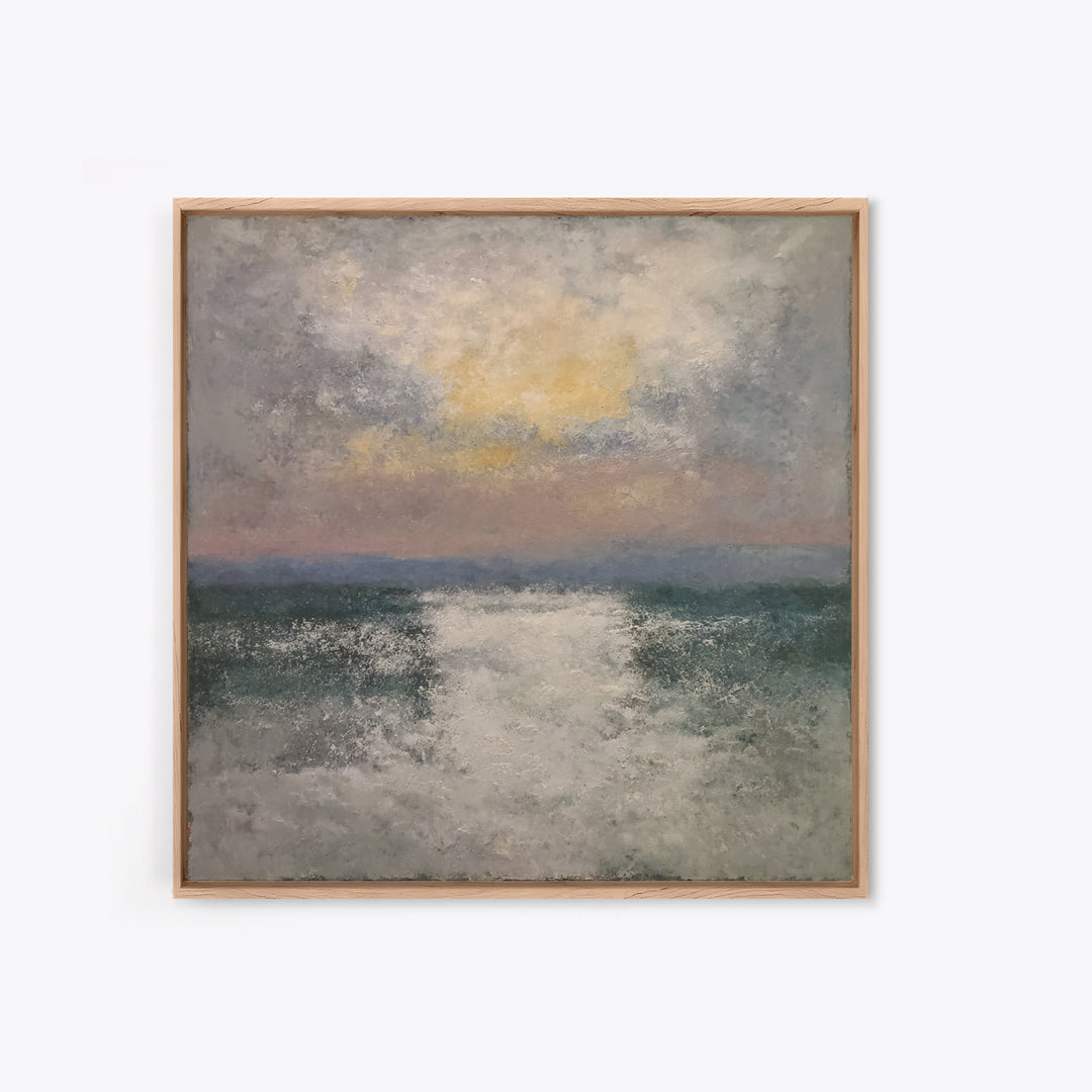 Modern Sculptural Shapes Rendered as Painted Forms Framed Canvas Print, Art, Canvas Wall Art, Living Room Decor, Abstract Art, ART-1x1-6