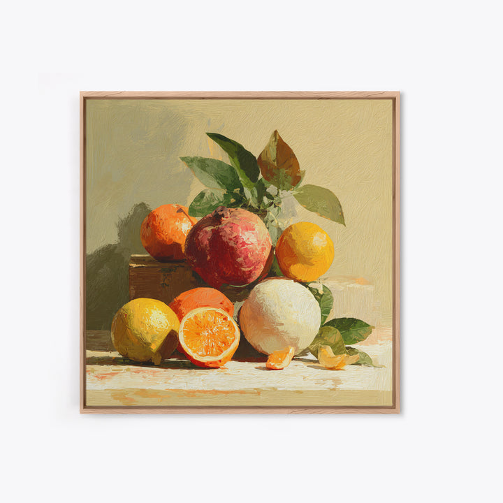 Bold Pop Fruit Composition Framed Canvas Print, Art, Luxury Decor, Living Room Decor, Fine Art, Metal Wall Art, ART-1x1-88