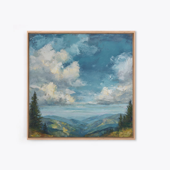 Quiet Mountain Scene Canvas Print, Art, Home Decor, Living Room Decor, Fine Art, Minimalist Decor, Contemporary Art, ART-1x1-89