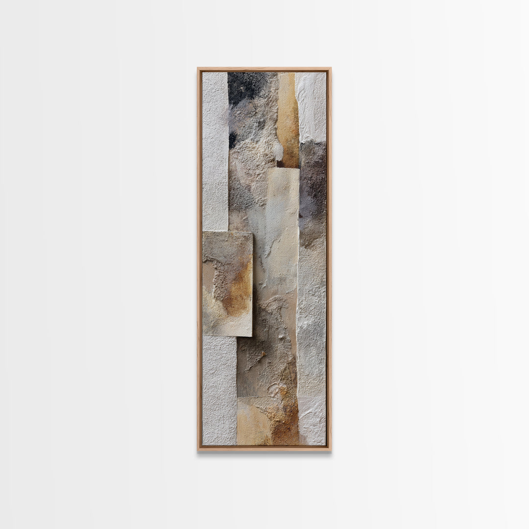Textured Neutral Abstraction Canvas Print, Art, Ai Art, Living Room Decor, Abstract Art, Home Decor, Gallery Decor, ART-1x3-1