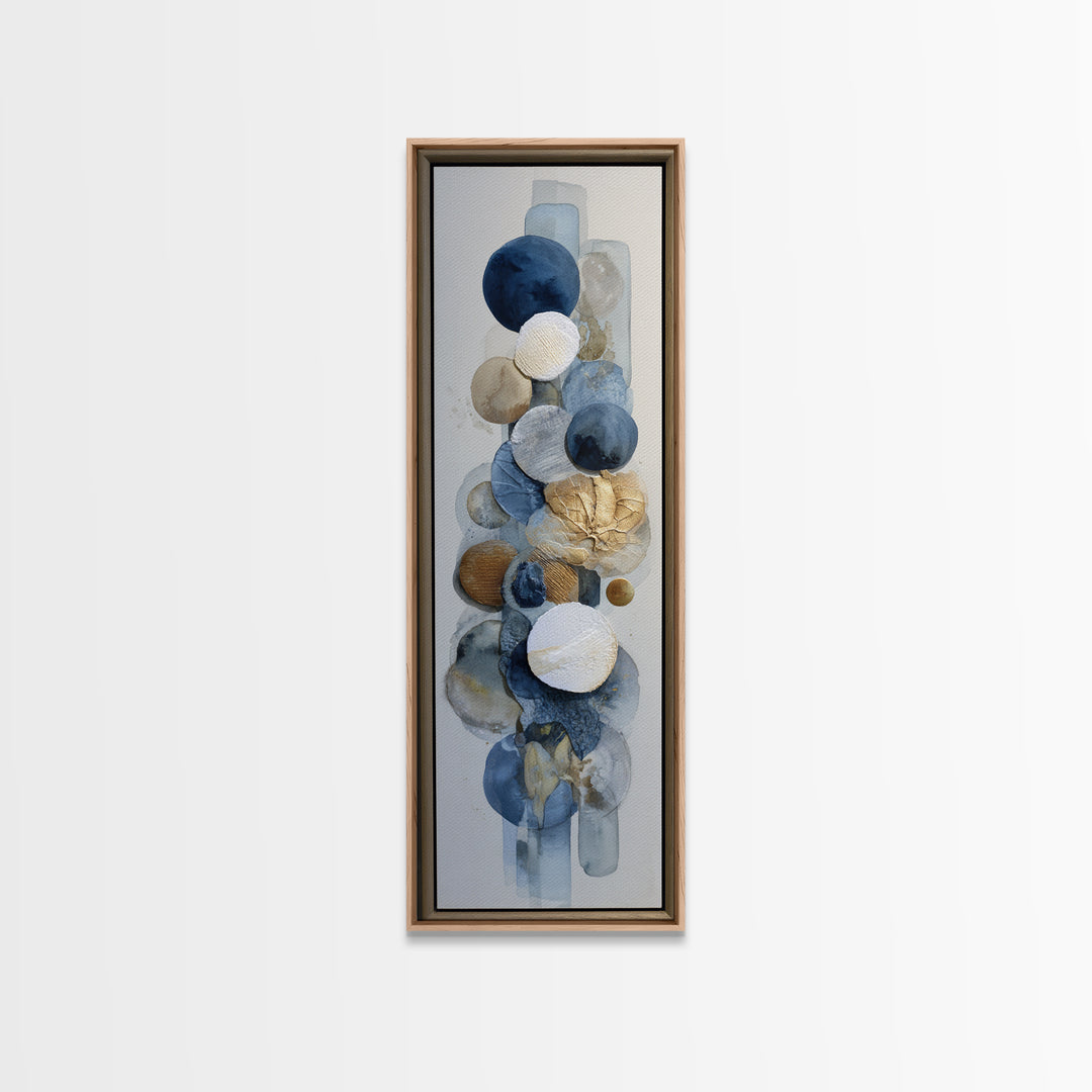 Modern Sculptural Shapes Rendered as Painted Forms Canvas Print, Art, Wood Wall Art, Living Room Decor, Fine Art, ART-1x3-18