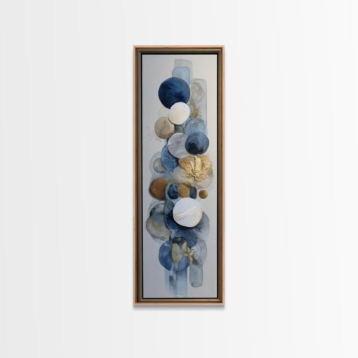 Modern Sculptural Shapes Rendered as Painted Forms Canvas Print, Art, Wood Wall Art, Living Room Decor, Fine Art, ART-1x3-18