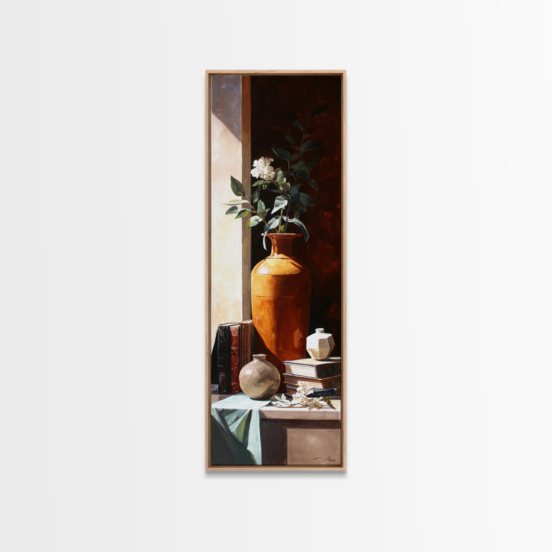 Sunlit Interior Still Life Canvas Print, Art, Ai Art, Living Room Decor, Fine Art, Home Decor, Gallery Decor, ART-1x3-26