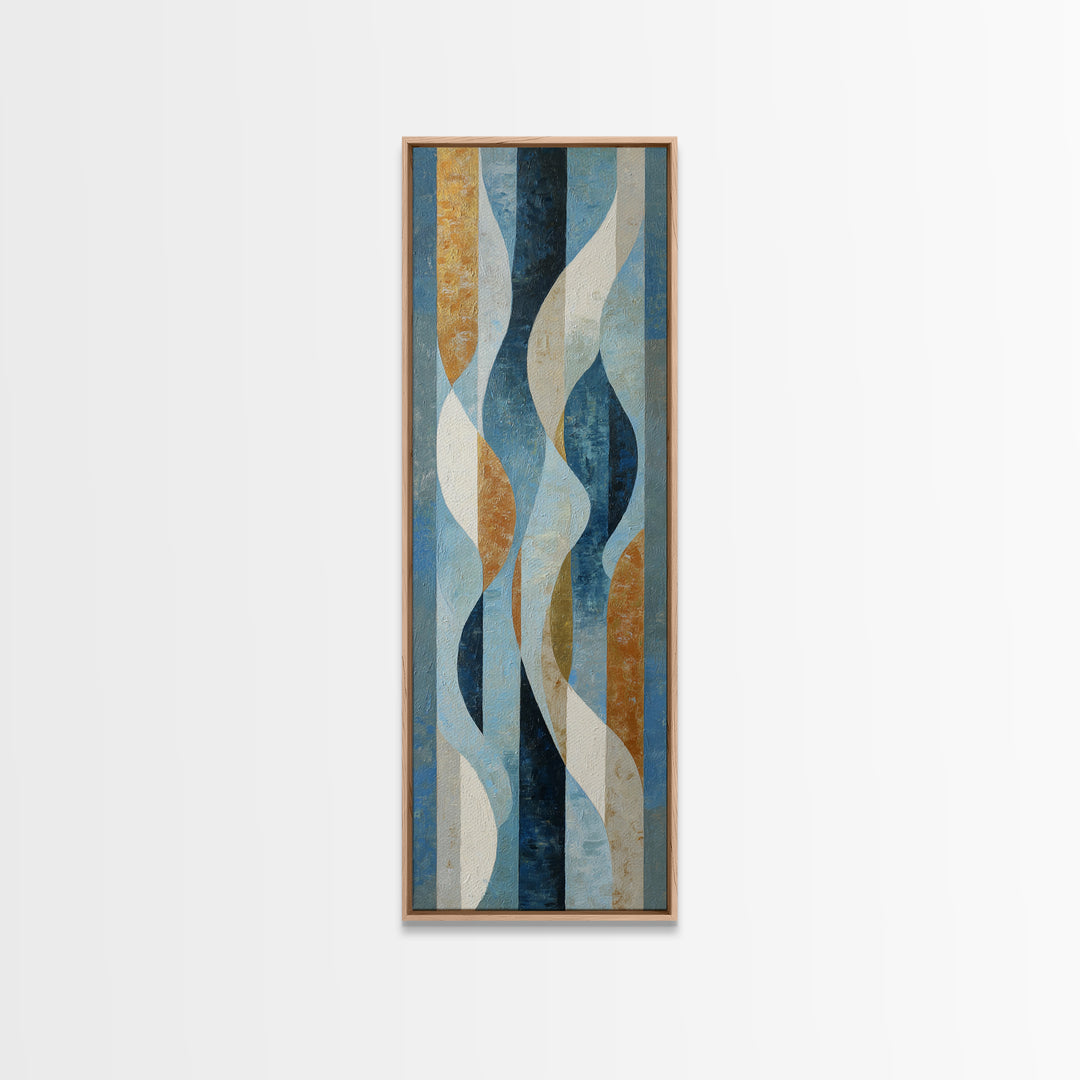 Abstract Water Forms Framed Canvas Print, Art, Luxury Decor, Living Room Decor, Abstract Art, Metal Wall Art, ART-1x3-31