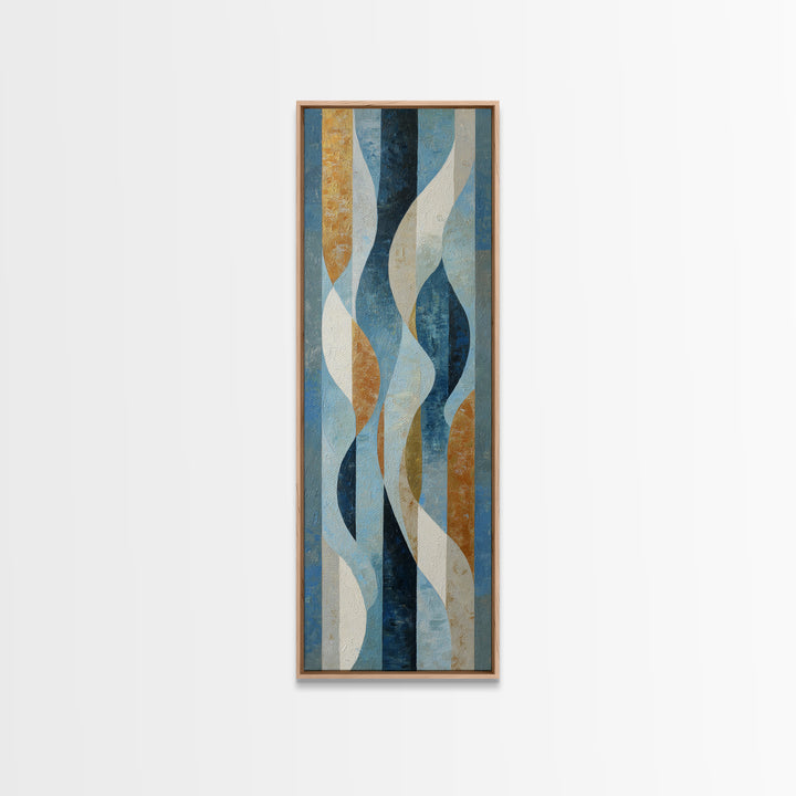 Abstract Water Forms Framed Canvas Print, Art, Luxury Decor, Living Room Decor, Abstract Art, Metal Wall Art, ART-1x3-31