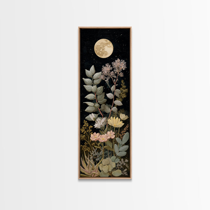 Celestial Moon Study Canvas Print, Art, Digital Art, Living Room Decor, Oil Painting, Abstract Art, Canvas Art, ART-1x3-33