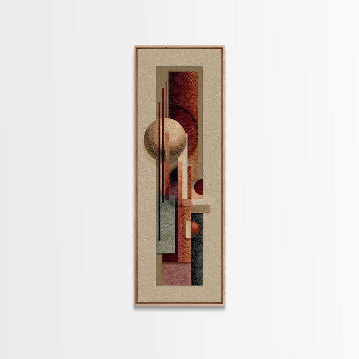 Modern Sculptural Shapes Rendered as Painted Forms Canvas Print, Art, Wood Wall Art, Living Room Decor, Fine Art, ART-1x3-42