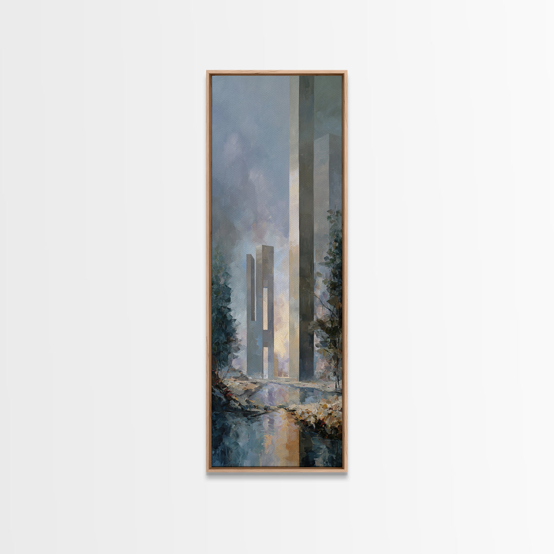 Surreal Dream Landscape Framed Canvas Print, Art, Minimalist Decor, Living Room Decor, Fine Art, Large Wall Art, ART-1x3-47