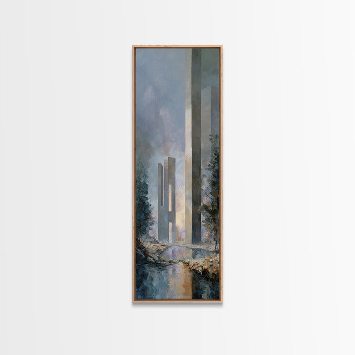 Surreal Dream Landscape Framed Canvas Print, Art, Minimalist Decor, Living Room Decor, Fine Art, Large Wall Art, ART-1x3-47
