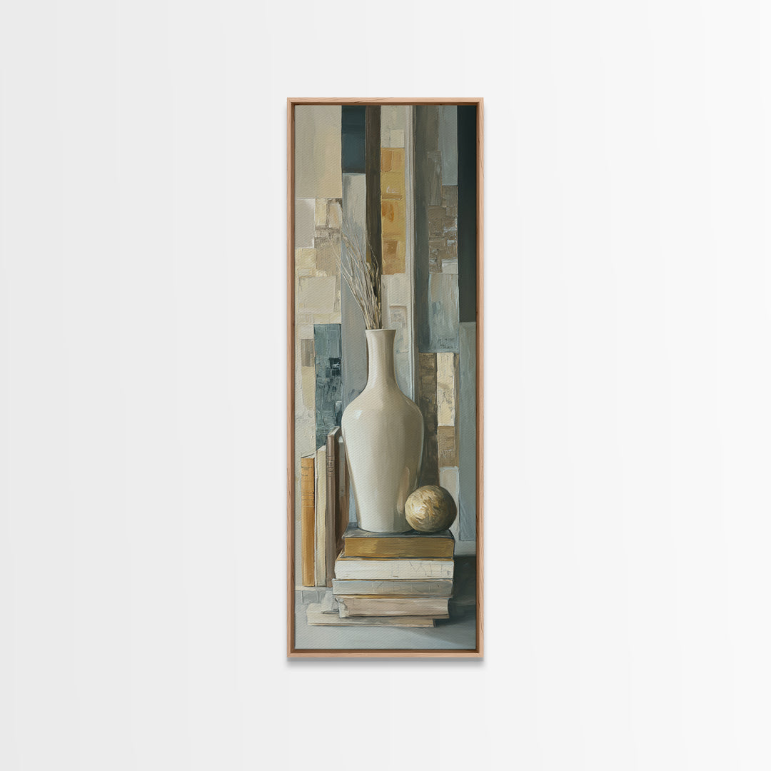 Sunlit Interior Still Life Framed Canvas Print, Art, Printable Art, Living Room Decor, Fine Art, Statement Artwork, ART-1x3-50