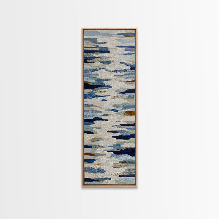 Abstract Water Forms Framed Canvas Print, Art, Wall Art Prints, Living Room Decor, Fine Art, Ai Art, Textured Wall Art, ART-1x3-79