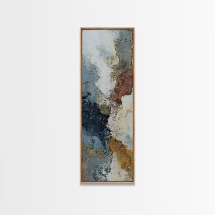 Contemporary Abstract with Layered Pigments and Energetic Canvas Print, Art, Wall Decor, Living Room Decor, Abstract Art, ART-1x3-86