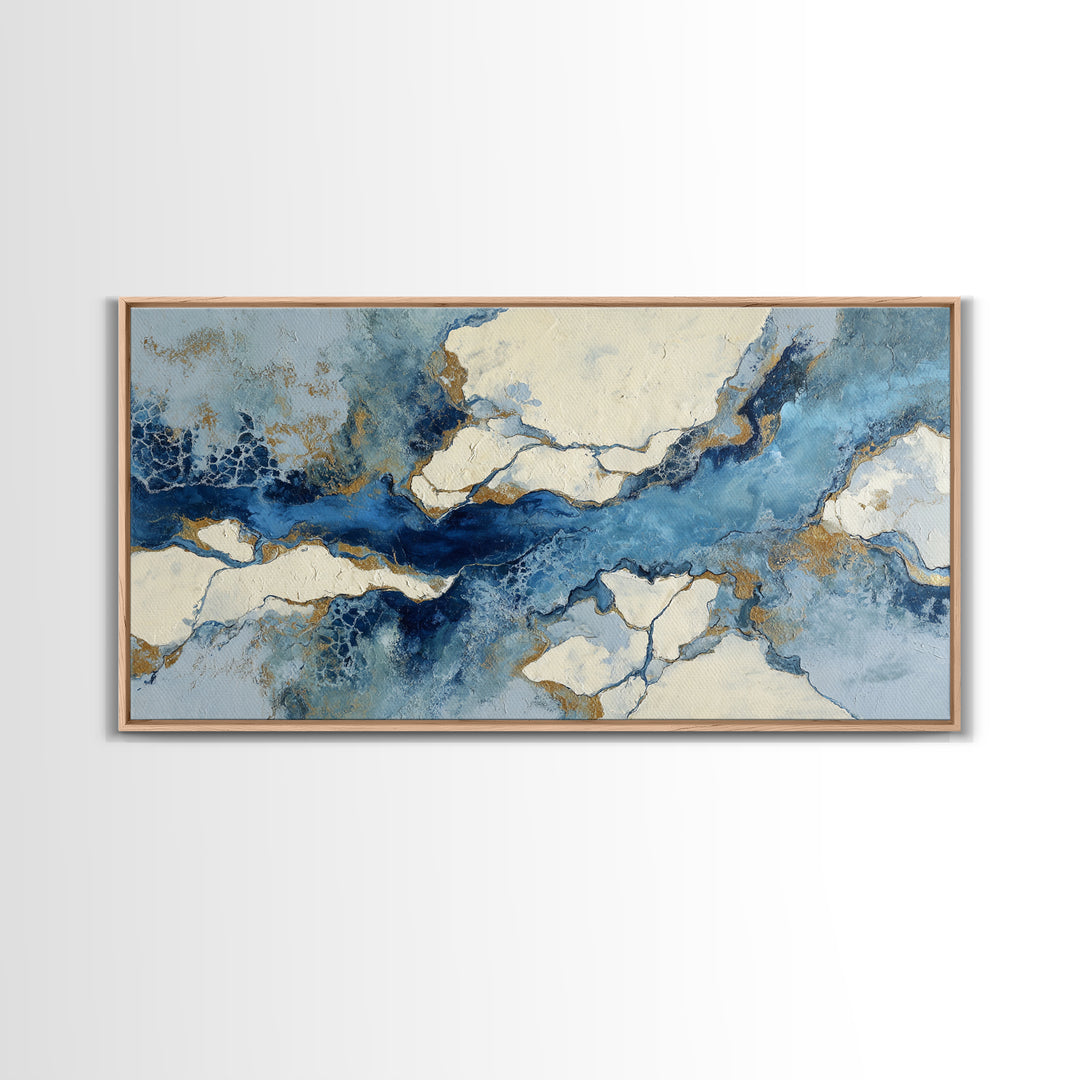 Abstract Water Forms Framed Canvas Print, Art, Room Decor, Living Room Decor, Abstract Art, Art Commission, Digital Wall Art, ART-2x1-15
