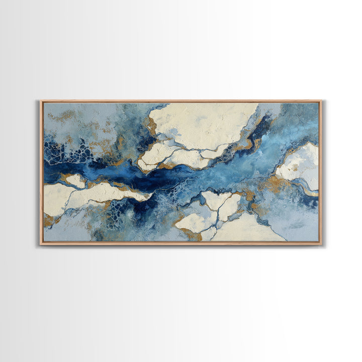Abstract Water Forms Framed Canvas Print, Art, Room Decor, Living Room Decor, Abstract Art, Art Commission, Digital Wall Art, ART-2x1-15