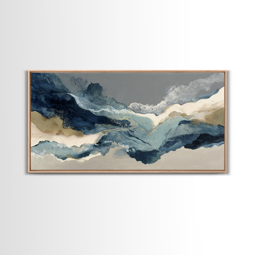 Modern Sculptural Shapes Rendered as Painted Forms Canvas Print, Art, Wall Decor, Living Room Decor, Fine Art, ART-2x1-2