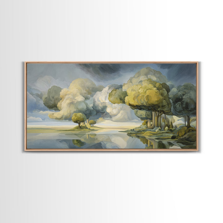 Surreal Dream Landscape Framed Canvas Print, Art, Large Wall Art, Living Room Decor, Fine Art, Prints Wall Art, ART-2x1-55