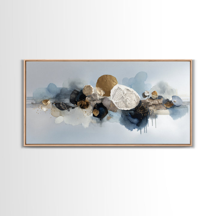 Modern Sculptural Shapes Rendered as Painted Forms Canvas Print, Art, Contemporary Art, Living Room Decor, Abstract Art, ART-2x1-74