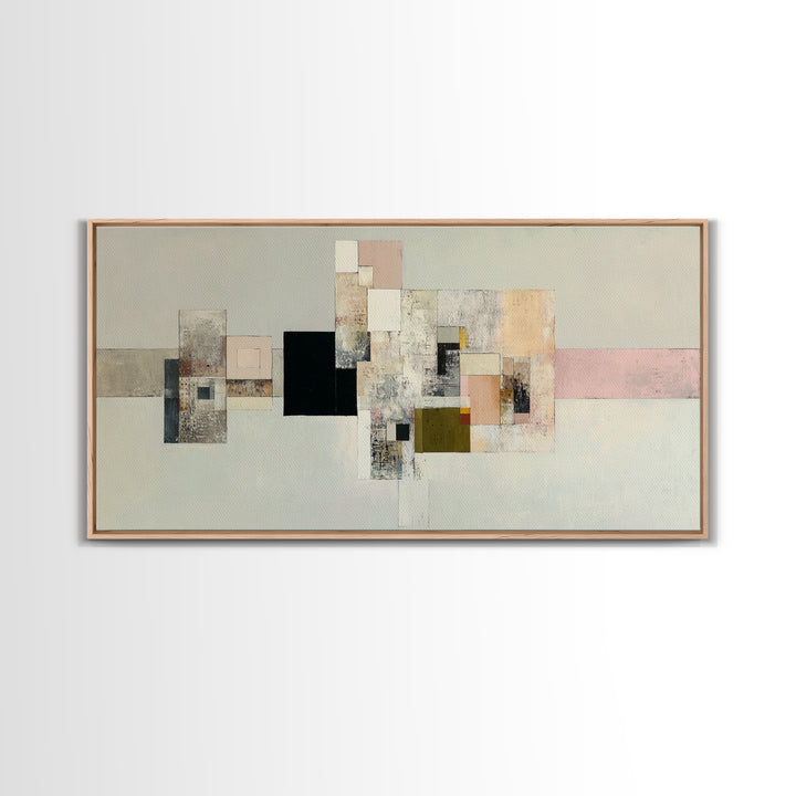 Geometric Color Study Canvas Print, Art, Living Room Decor, Abstract Art, Art Nouveau, Framed Wall Art, Canvas Wall Art, ART-2x1-77