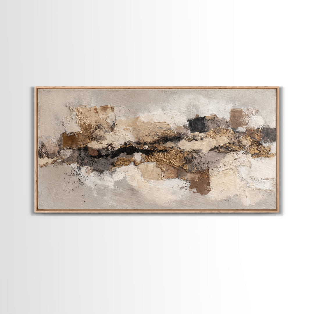 Textured Neutral Abstraction Framed Canvas Print, Art, Art Prints, Living Room Decor, Abstract Art, Framed Wall Art, ART-2x1-81