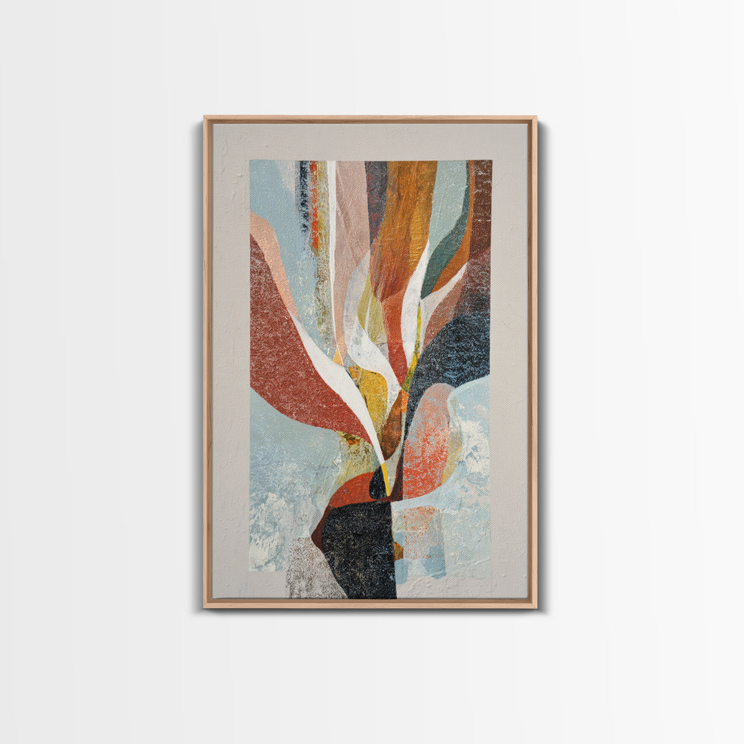 Contemporary Abstract with Layered Pigments and Energetic Canvas Print, Art, Wall Decor, Living Room Decor, Abstract Art, ART-2x3-10