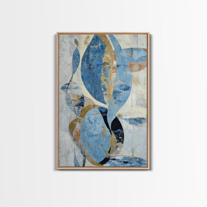 Abstract Water Forms Framed Canvas Print, Art, Canvas Art, Living Room Decor, Abstract Art, Horizontal Wall Art, ART-2x3-3