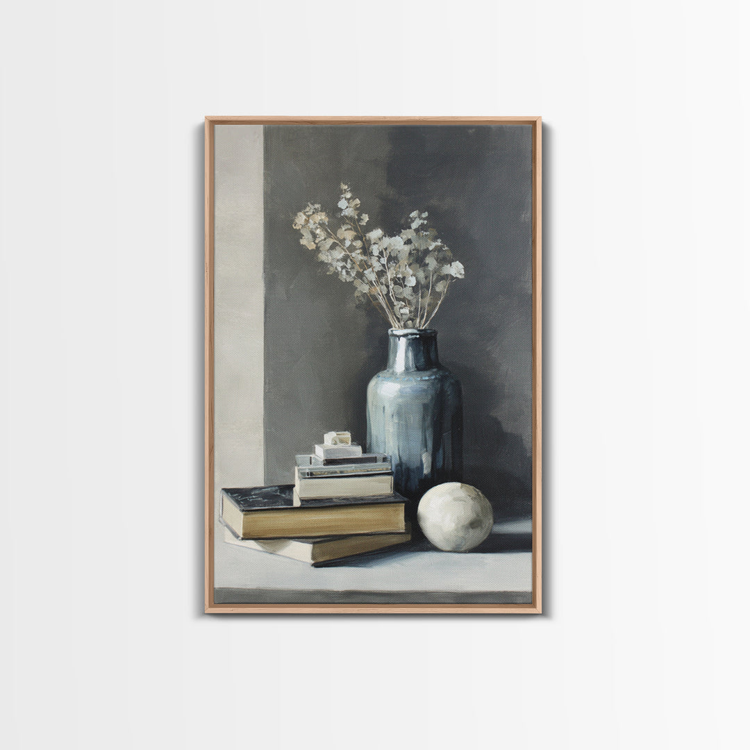 Sunlit Interior Still Life Framed Canvas Print, Art, Fine Art Print, Living Room Decor, Fine Art, Digital Art, ART-2x3-46